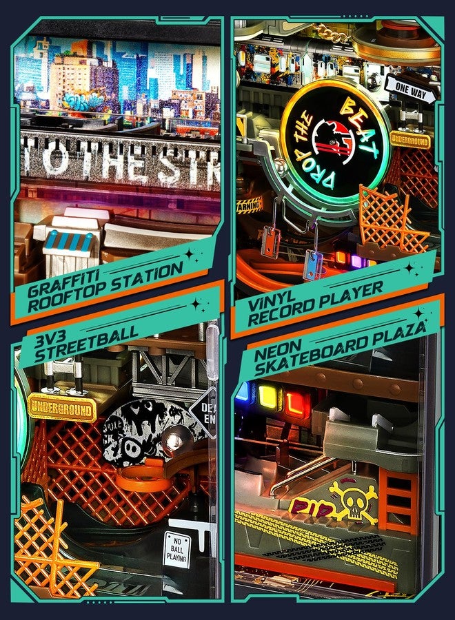 ROKR Marble Run Mechanical 3D Puzzles for Adults& Teens, DIY Miniature Model Building Kit, Parallel World Hip-Hop Street MR03S - Image 3